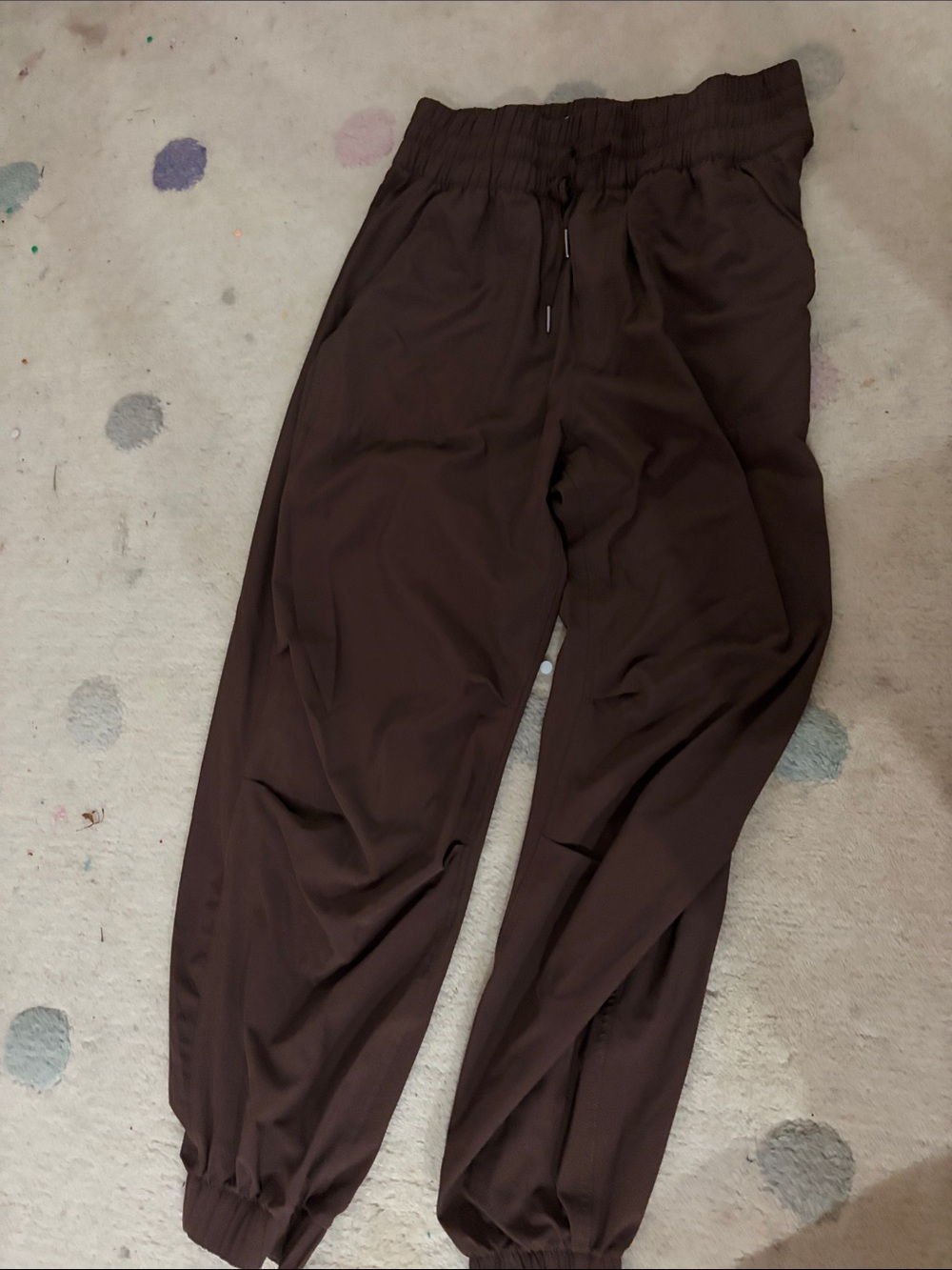 Abercrombie & Fitch Men's Dark Brown Drawstring Joggers